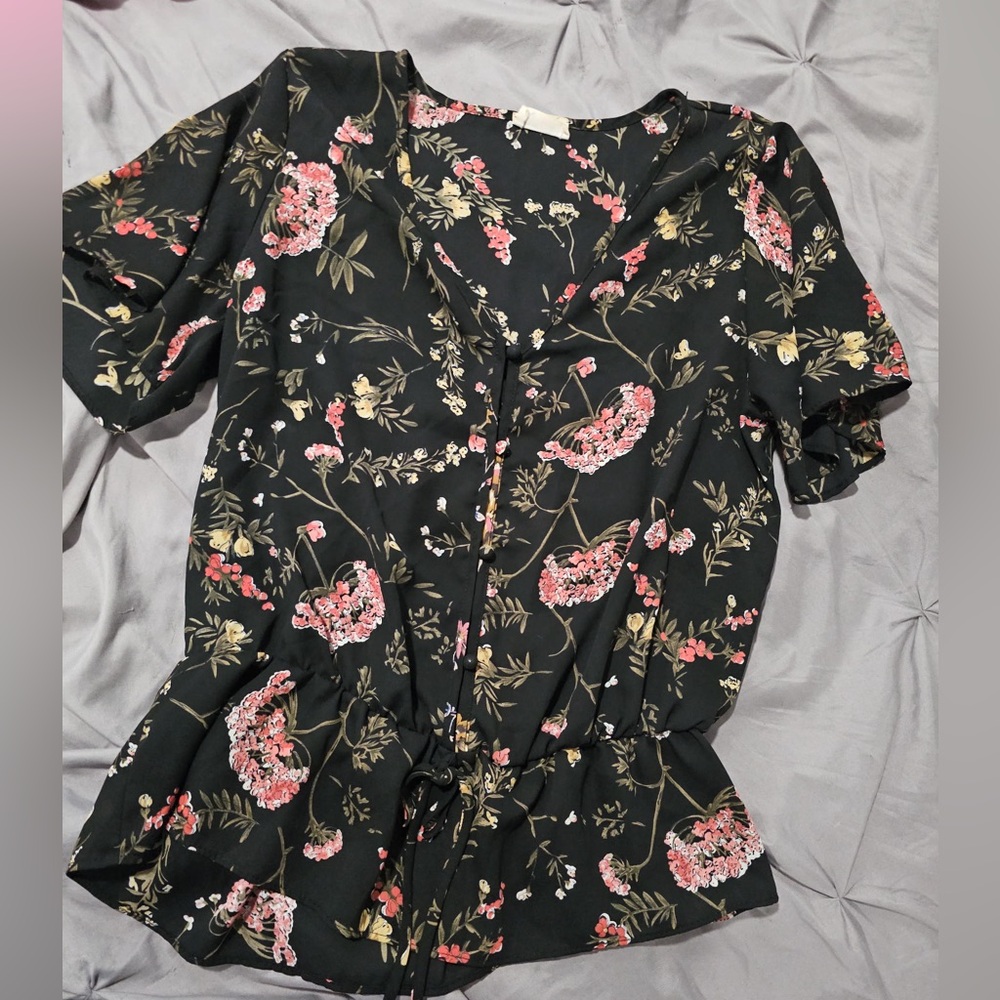 Sienna Sky Black Floral Blouse